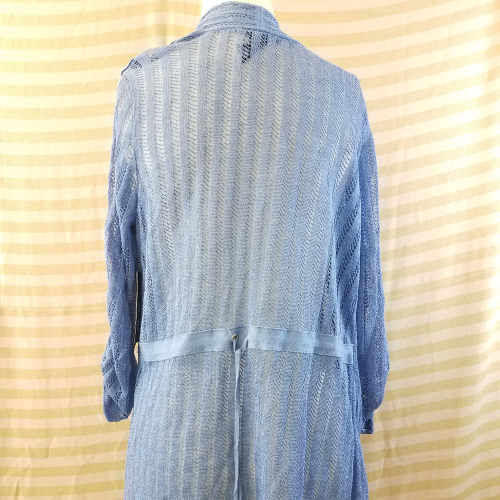 NIC + ZOE Sheer Nights Cardigan Duster Open Front - Picture 2 of 8